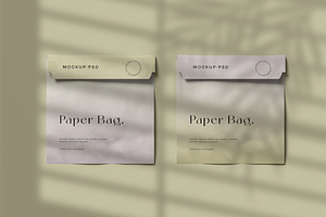 Two Paper Bags Mockup