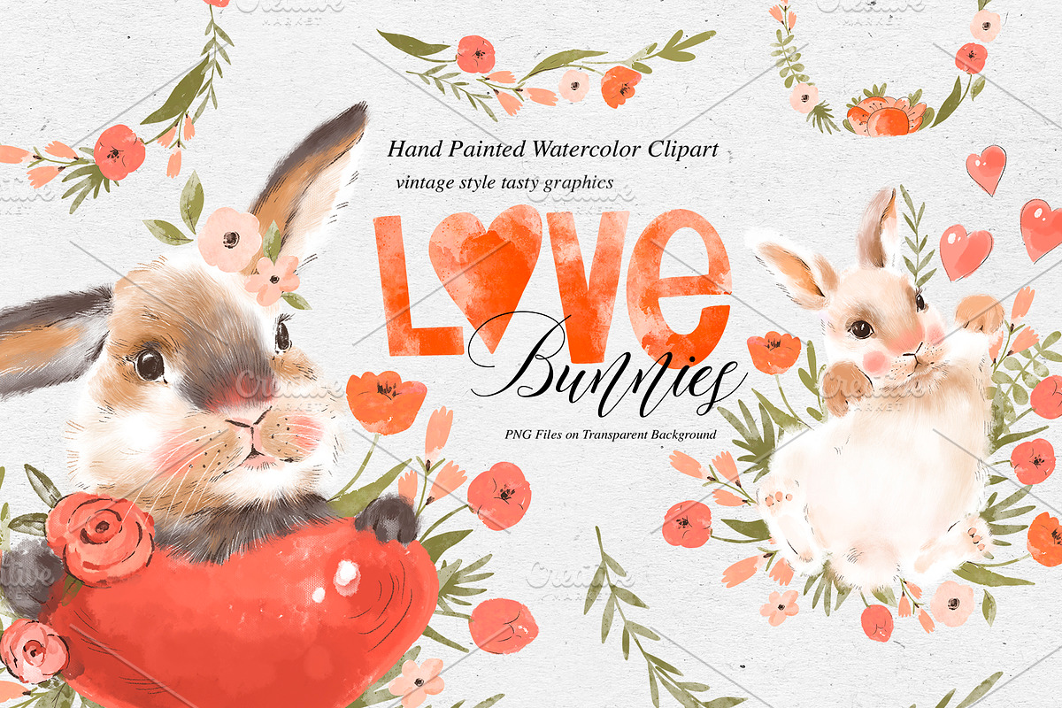 Love bunnies collection, an Animal Illustration by Belusuab (Photo 1 of 13)