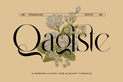 Qagiste Elegant Ligature Serif, a Serif Font by Alfinart (Thumbnail 1 of 10)