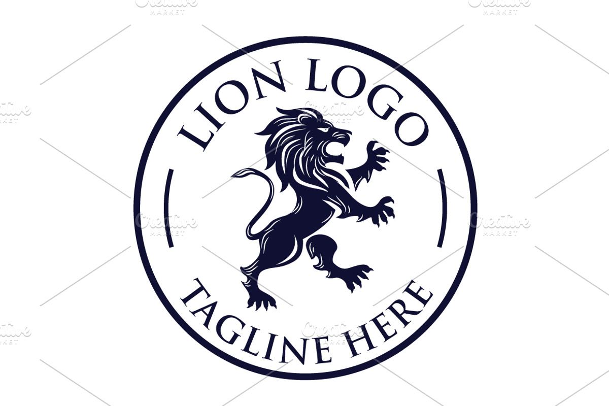 Lion emblem logo, a Branding & Logo Template by menangan studio (Photo 1 of 2)