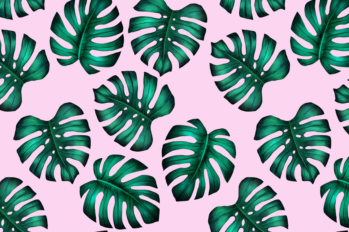 Monstera seamless patterns, a Pattern Graphic by ARTVracovska (Photo 5 of 6)