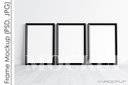 Black Frames Mockup PSD JPG, a Print Template by VNmockup (Thumbnail 1 of 4)
