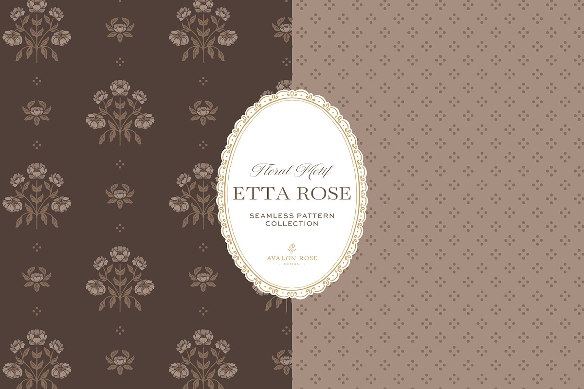 Vintage Brown Floral Print Patterns, a Pattern Graphic by Eclectic Anthology (Photo 5 of 14)