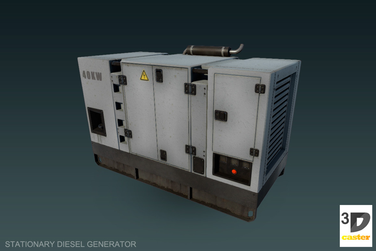 Stationary diesel generator, a Cars & Vehicle 3D Model by 3DCaster (Photo 1 of 6)