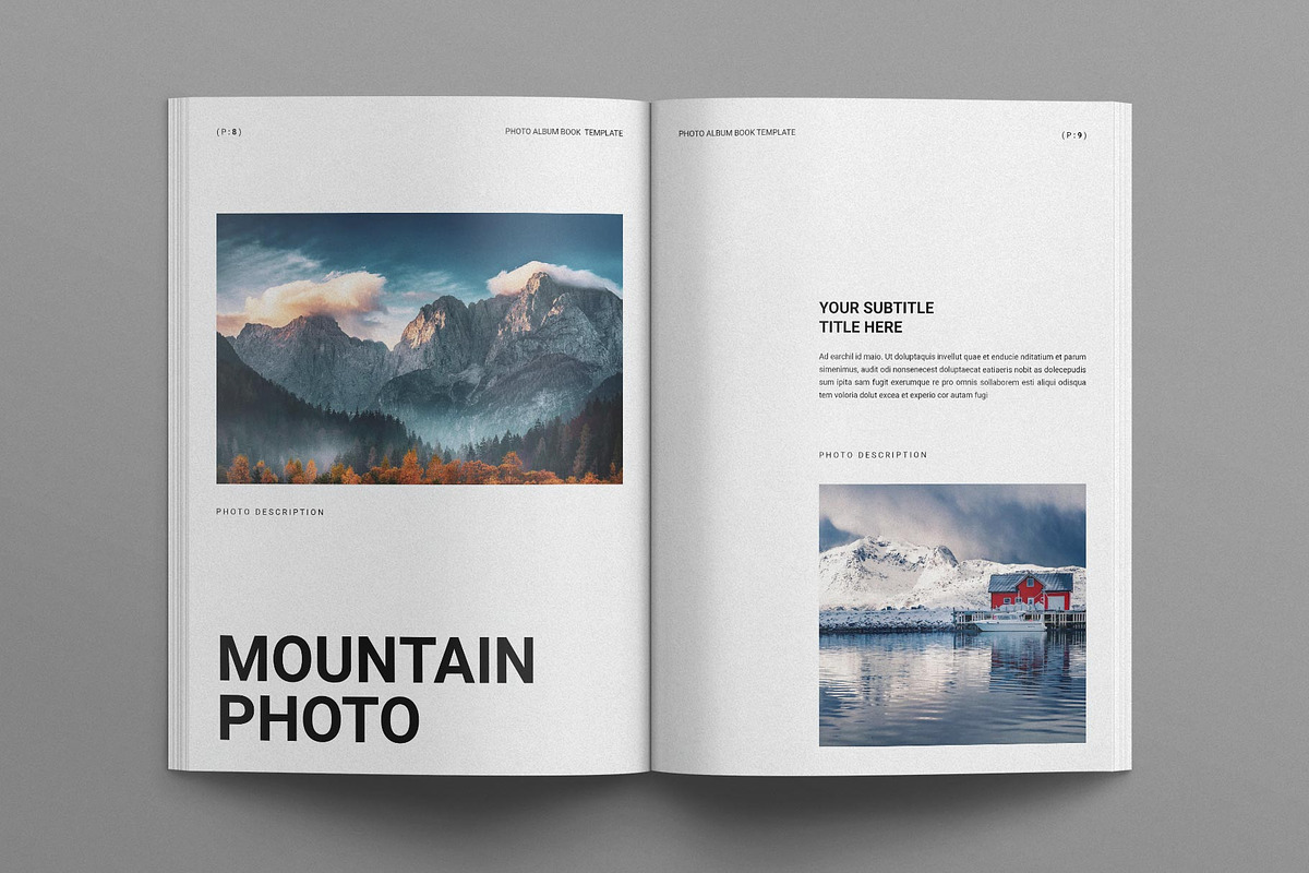 Photo Album Book Template, a Brochure Template by E-Type