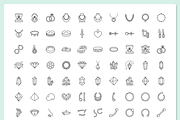 90 Jewelry Icons, an Outline Icon by Nadiinko (Thumbnail 2 of 5)