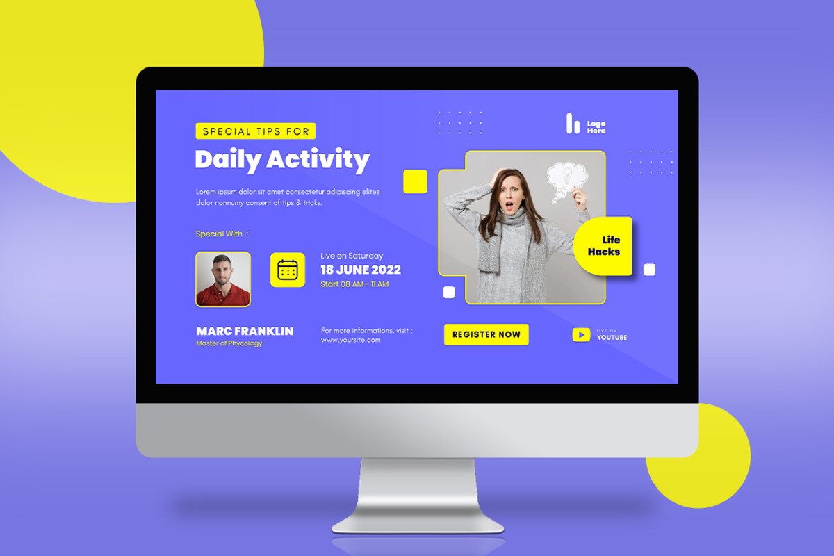Daily Activity Tips Digital Poster, a Templates & Theme by Rahardi Creative (Photo 3 of 4)