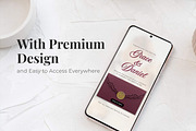 Dark Burgundy Wedding Website, a Landing Page Template by Everyday Perfection (Thumbnail 2 of 13)