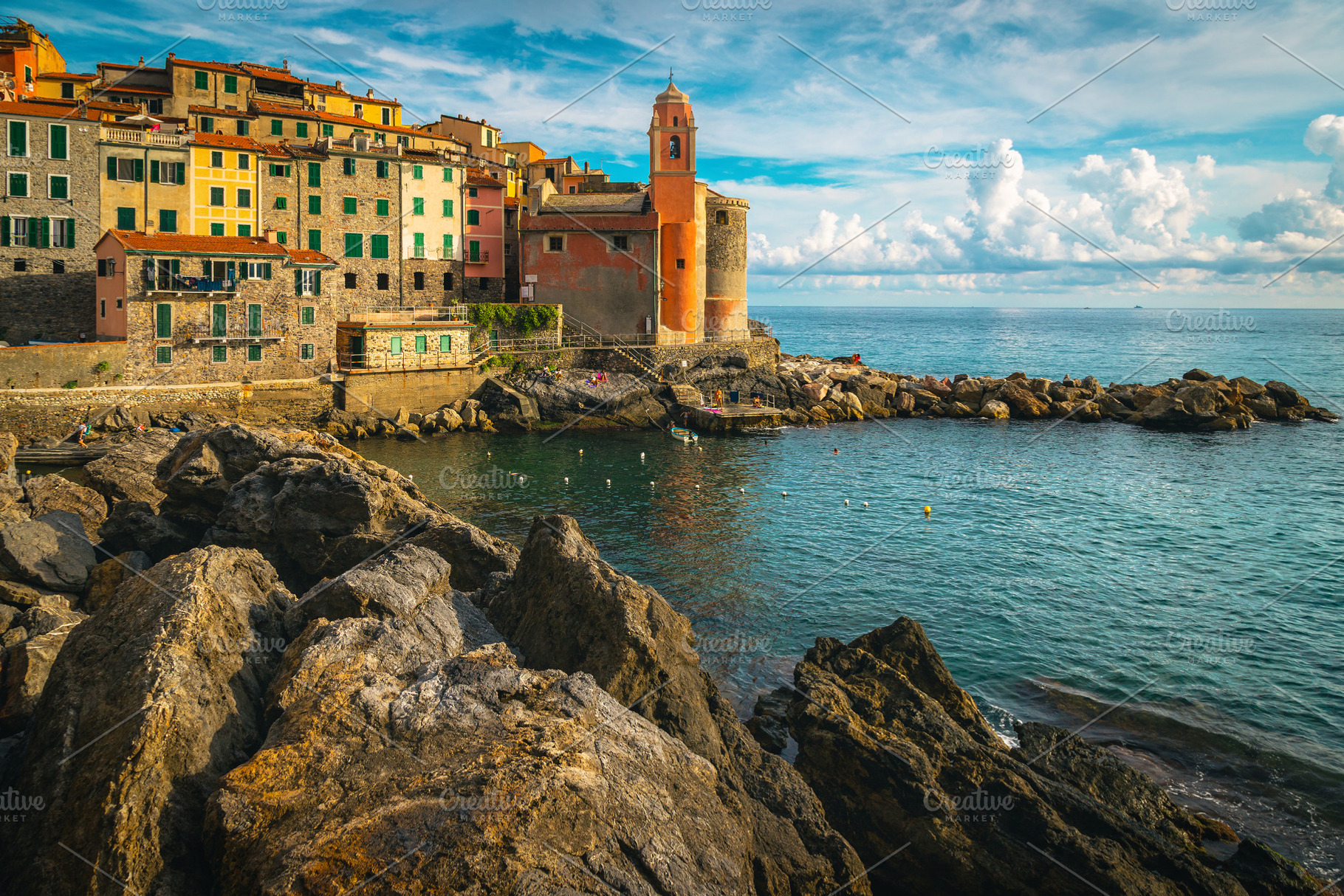 Colorful seaside buildings, Tellaro, an Architecture Photo by Alpine Dreams
