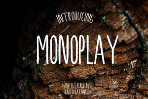 Monoplay. Sans Serif Font