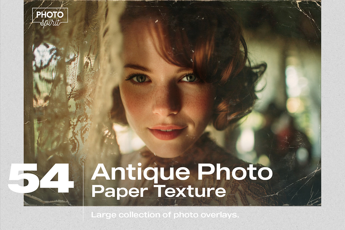 Antique Photo Paper Texture Overlays, a Texture Graphic by PhotoSpirit (Photo 1 of 8)