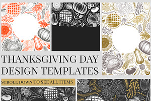 Thanksgiving Vector Templates