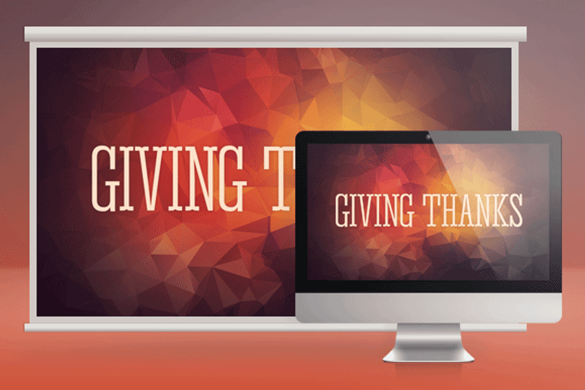 Giving Thanks Church Slide PSD, a Marketing Template by loswl (Photo 1 of 2)