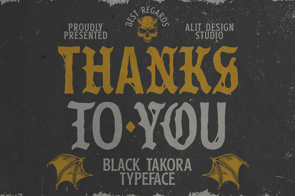 Black Takora Blackletter Font, a Blackletter Font by alit design (Photo 17 of 17)