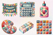 Patchwork Back to School Clipart, an Illustration by CreationArt (Thumbnail 4 of 5)