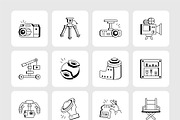 Filming Icons, an Outline Icon by Prosymbols (Thumbnail 6 of 7)