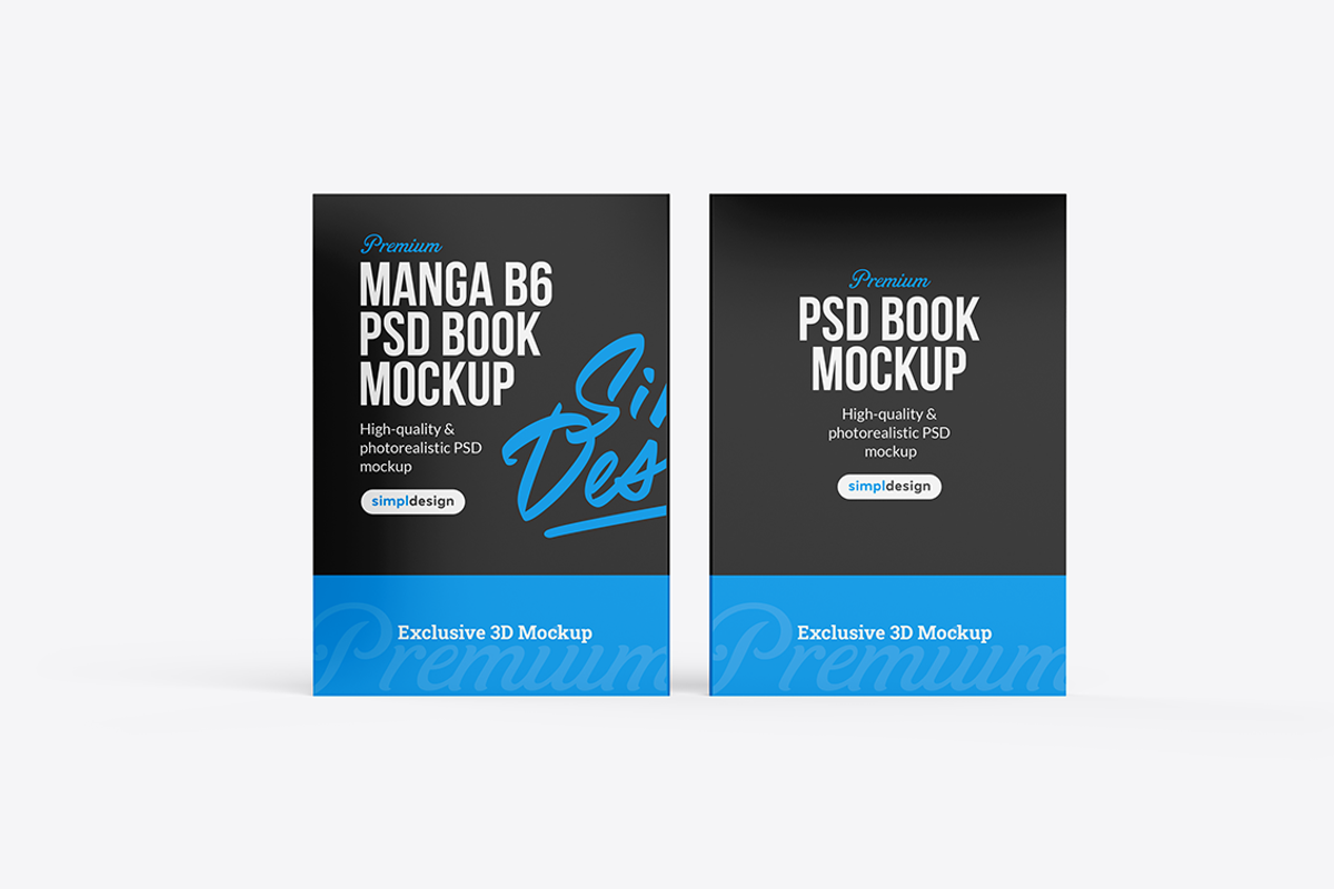 Manga B6 Softcover Book Mockup, a Books & Magazine Mockup by SimplDesign (Photo 7 of 13)