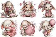 Whimsical Easter Bunny Clipart, an Illustration by Daily.Designs (Thumbnail 3 of 8)