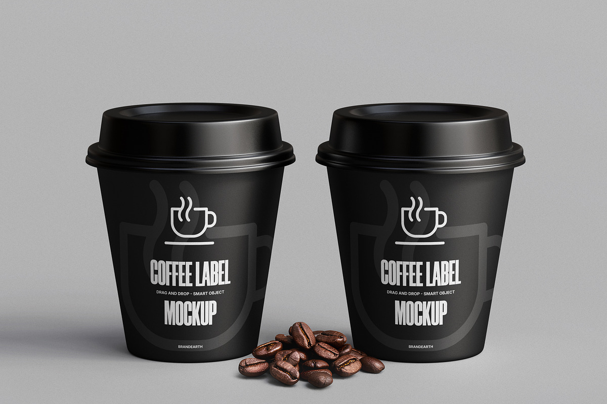 Coffee Cup Label Mockup, a Cups & Container Mockup by Brand Earth (Photo 2 of 4)
