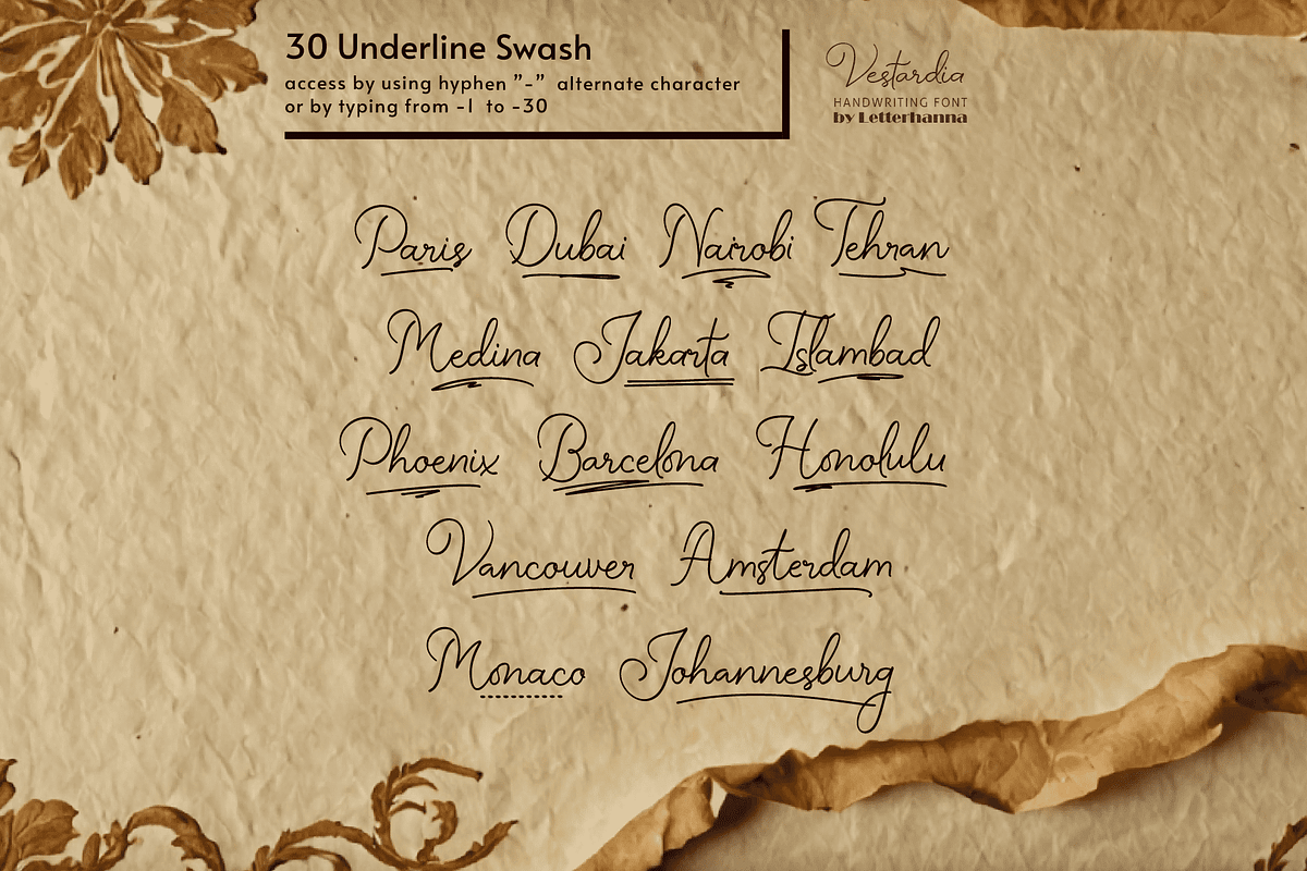 Vestardia Font, a Handwritten Font by Letterhanna Studio (Photo 16 of 16)