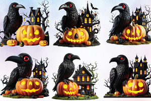 Halloween Crow Haunted House