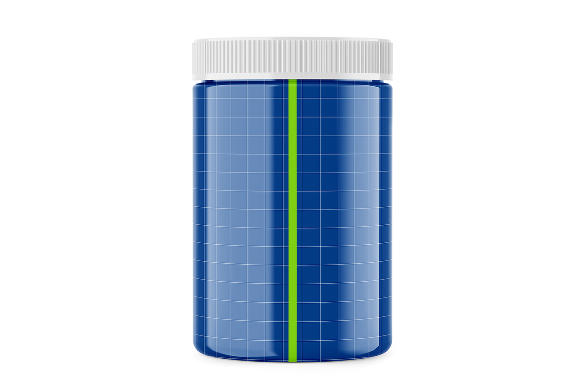 Plastic Protein Jar Mockup, a Packaging Mockup by Green Art (Photo 2 of 5)