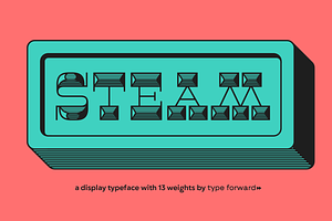 Steam Display Typeface