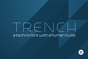 Trench - Techno with a human twist, a Sans Serif Font by NimaType (Thumbnail 1 of 4)
