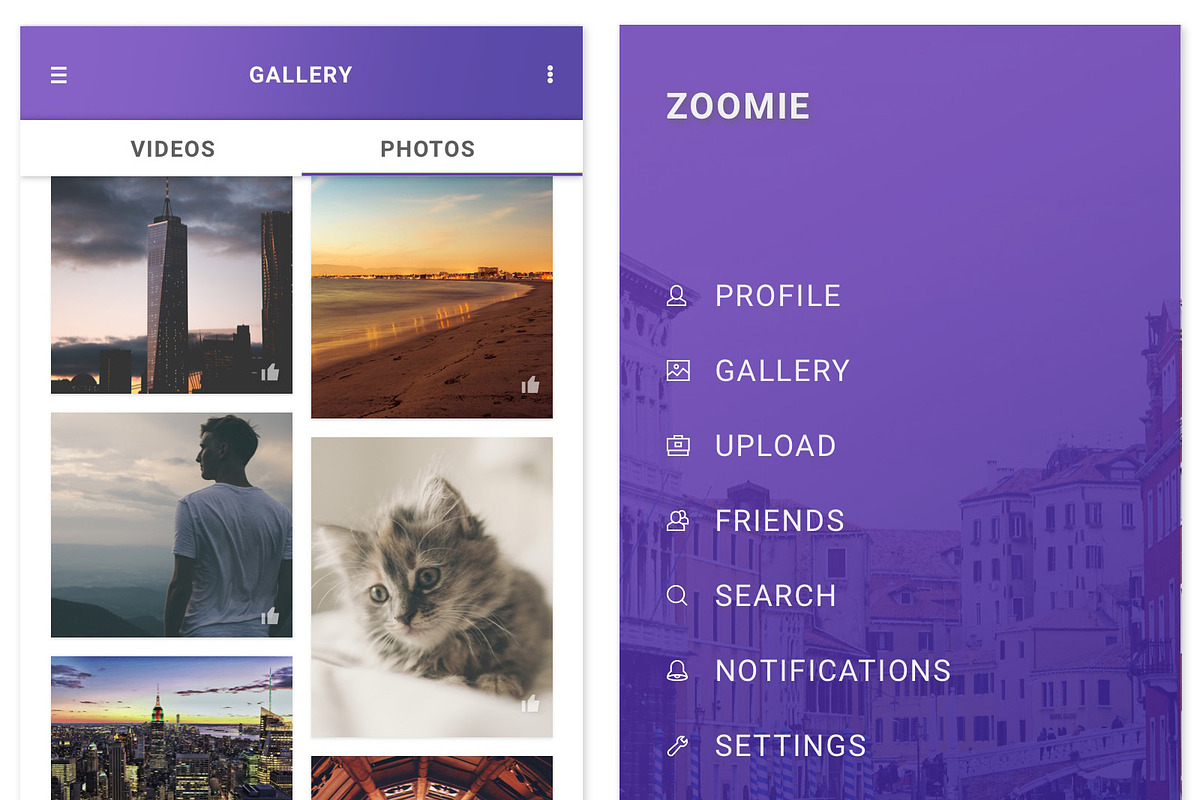 Zoomie - Social Media Adobe XD App, an UI Kit Template by themelove (Photo 4 of 9)