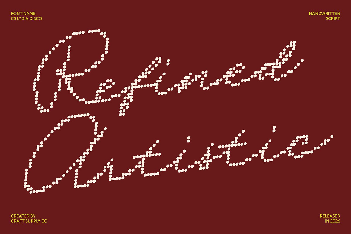 CS Lydia Disco, a Script Font by Craft Supply Co. (Photo 2 of 8)