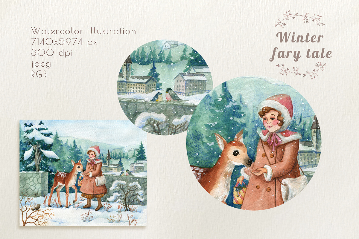 Winter fary tale illustration, a Seasonal Illustration by Lososenok (Photo 2 of 2)