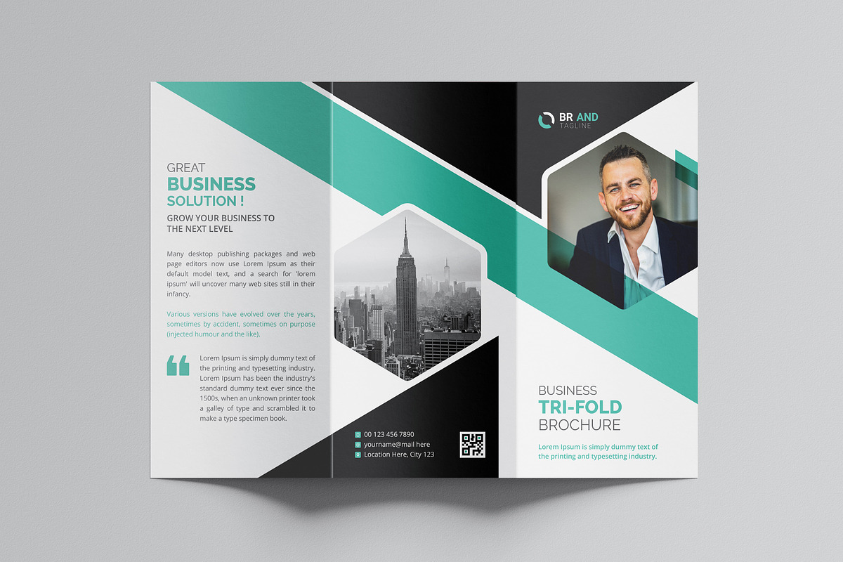 Modern Business Trifold Brochure, a Brochure Template by VectStock (Photo 2 of 3)