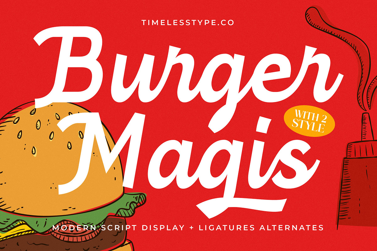 Burger Magis Modern Script Font, a Script Font by timelesstype.co (Photo 1 of 20)