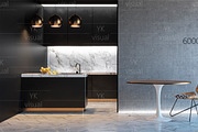 Black kitchen interior. Mockup., a Household Mockup by YKvisual (Thumbnail 2 of 2)