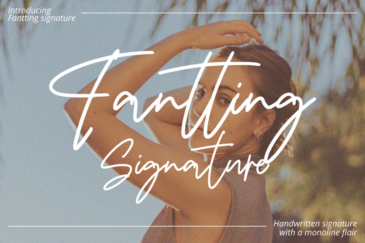Fantting - Handwritten Signature, a Handwritten Font by tebaltipislab (Photo 1 of 9)