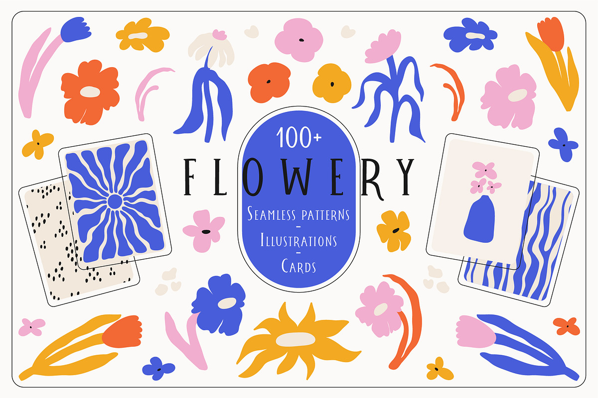 Flowery / Graphics & patterns, a Decorative Illustration by by Margo (Photo 1 of 9)