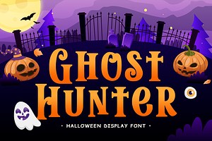 Halloween Font - Ghost Hunter, a Handwritten Font by Mozatype