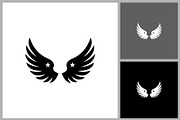 Wings Silhouette with Stars Icon, a Branding & Logo Template by quadrazo (Thumbnail 1 of 2)
