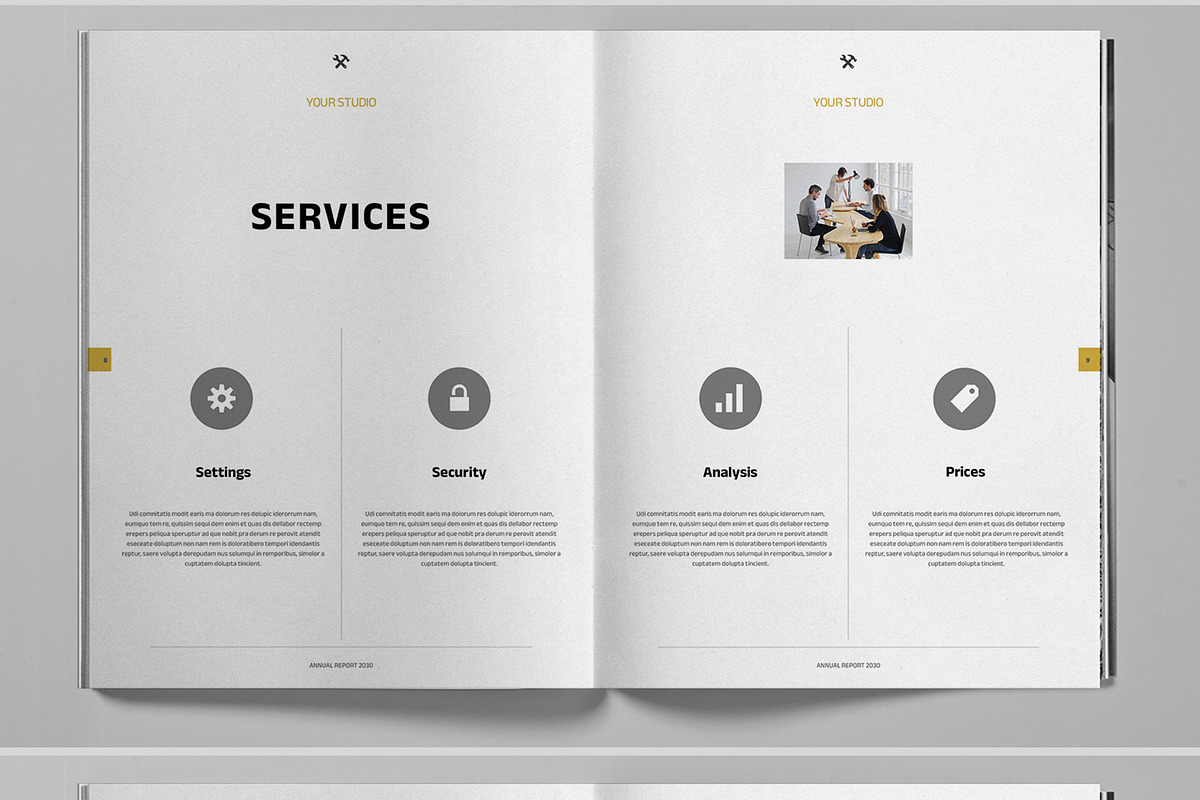 Gold Annual Report Brochure Template preview 6