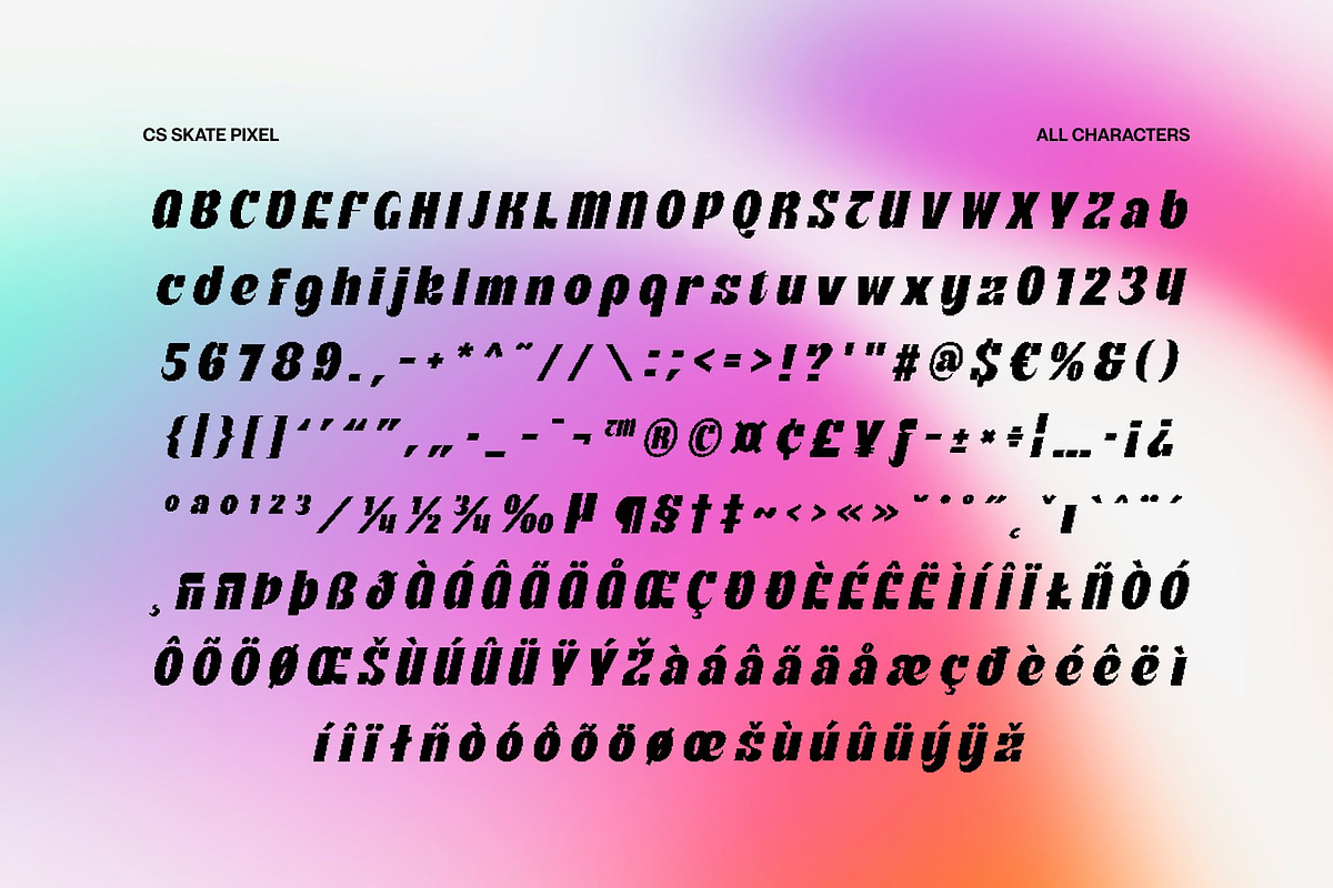CS Skate Pixel, a Sans Serif Font by Craft Supply Co. (Photo 8 of 8)