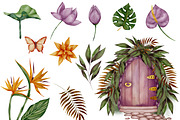 Tropical Fairy Watercolor Set, a Decorative Illustration by ZabolotnaArt (Thumbnail 3 of 13)
