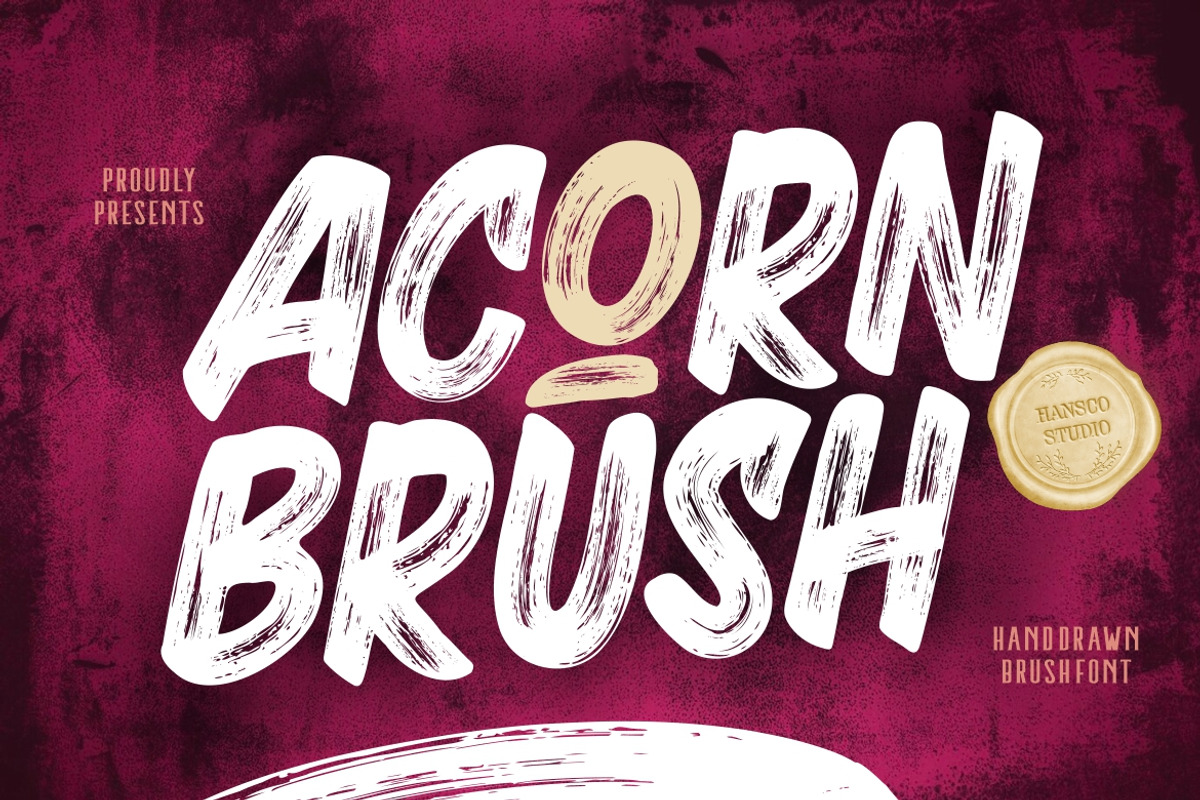 Acorn Brush Font, a Handwritten Font by Burhan Afif (Photo 1 of 6)