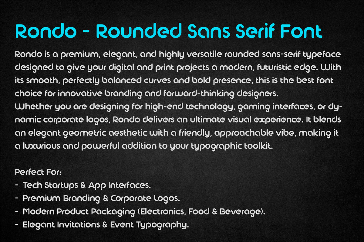 Rondo - Bold Geometric Display Font, a Sans Serif Font by OWPictures (Photo 9 of 10)