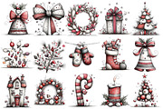 Watercolor Christmas Clipart, an Illustration by Pixels.Craft (Thumbnail 5 of 6)