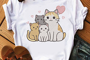 Cute Cat Family Embroidery Design, a Graphic by CraftArtStudio (Thumbnail 2 of 4)