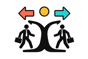 Decision making process illustrated, a Finance Illustration by ZinetroN