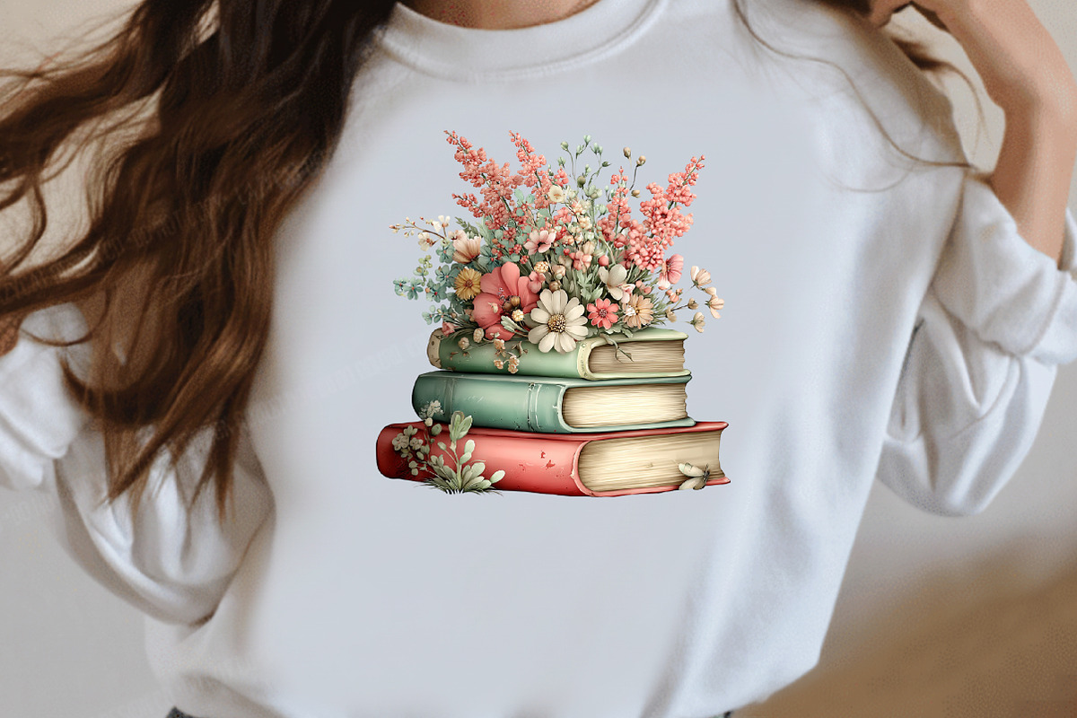 Whimsical Spring Book stack Clipart, an Illustration by Designworld (Photo 6 of 8)