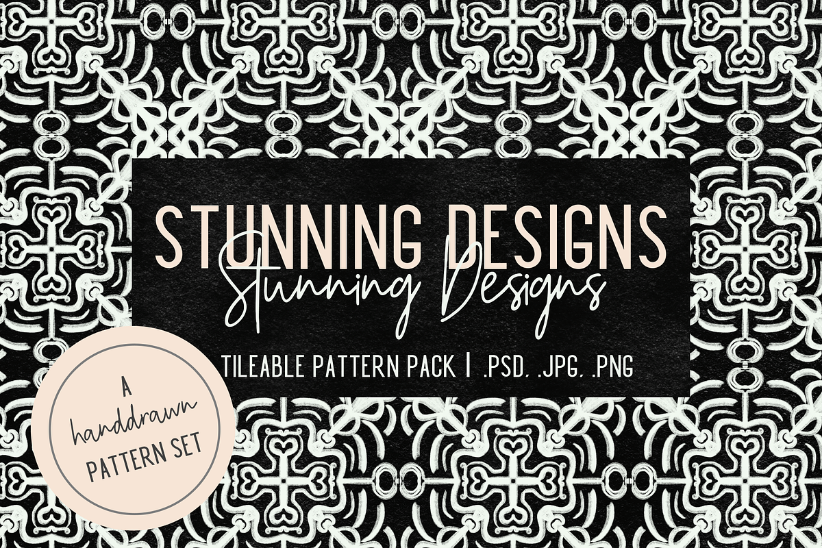 Willow| Nine Seamless Chalk Patterns, a Pattern Graphic by TheLegacyBrandingCo (Photo 9 of 9)