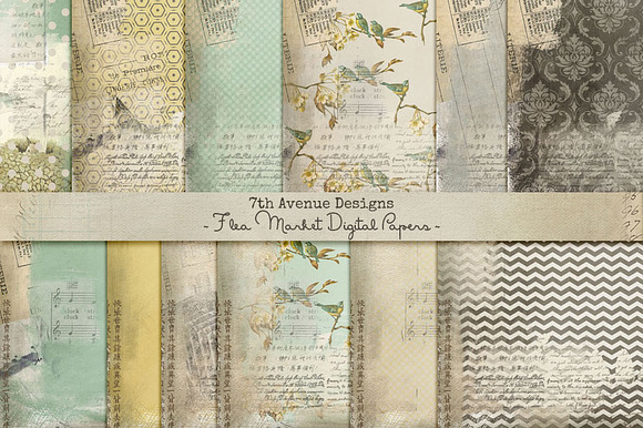 Flea Market Digital Papers