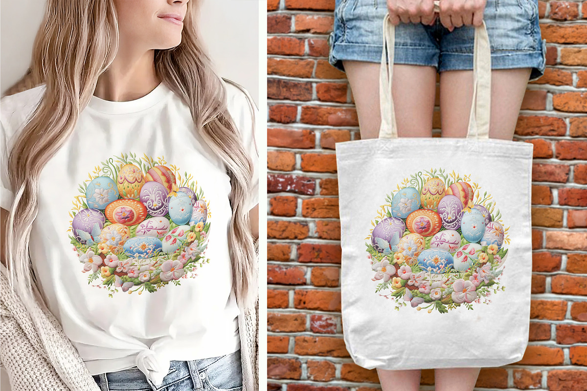 Embroidery Colorful Easter Eggs PNG, an Object Graphic by V Design Creator (Photo 5 of 8)